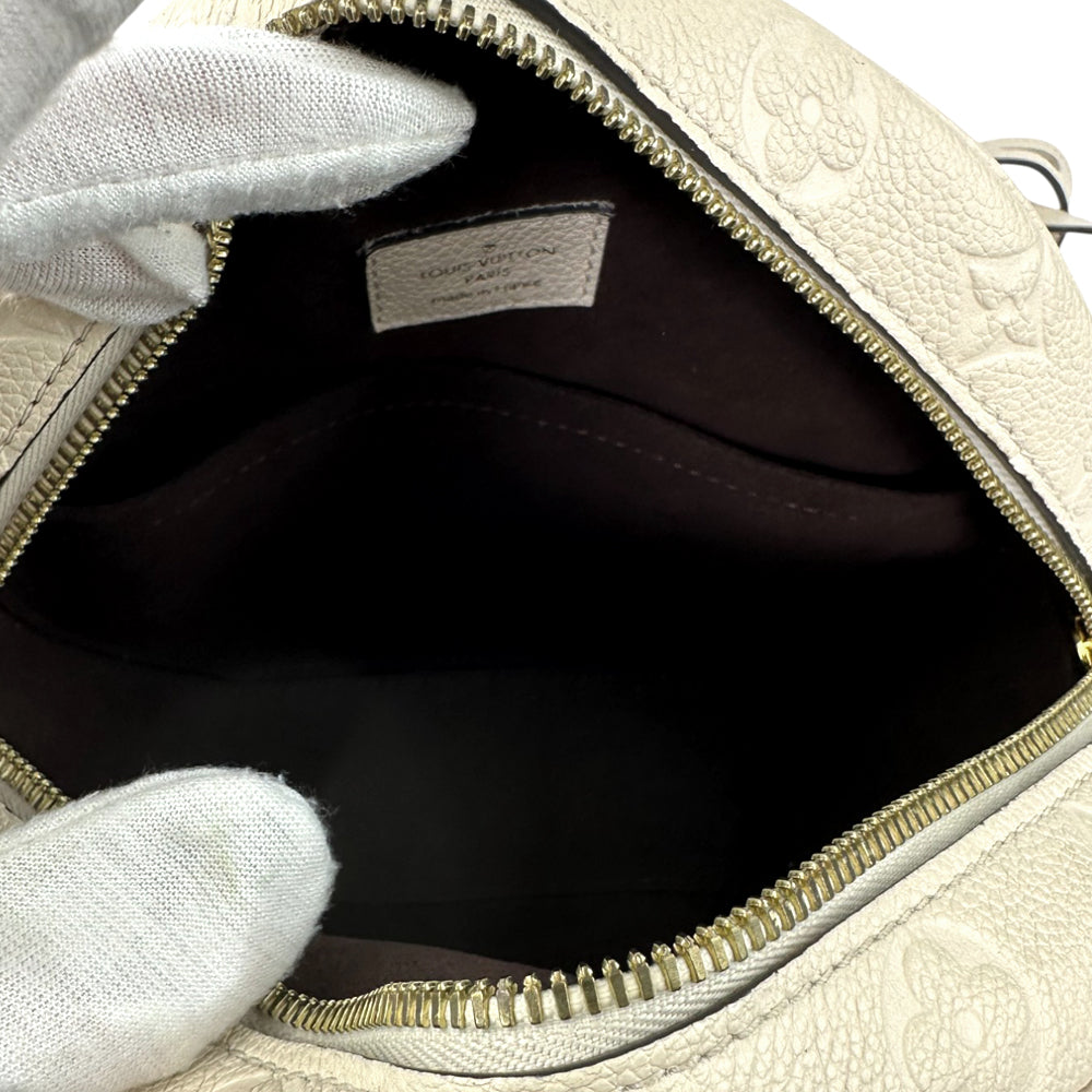 LOUIS VUITTON Monogram Empreinte Boite Chapeau Souple Cream Bag LHQ675