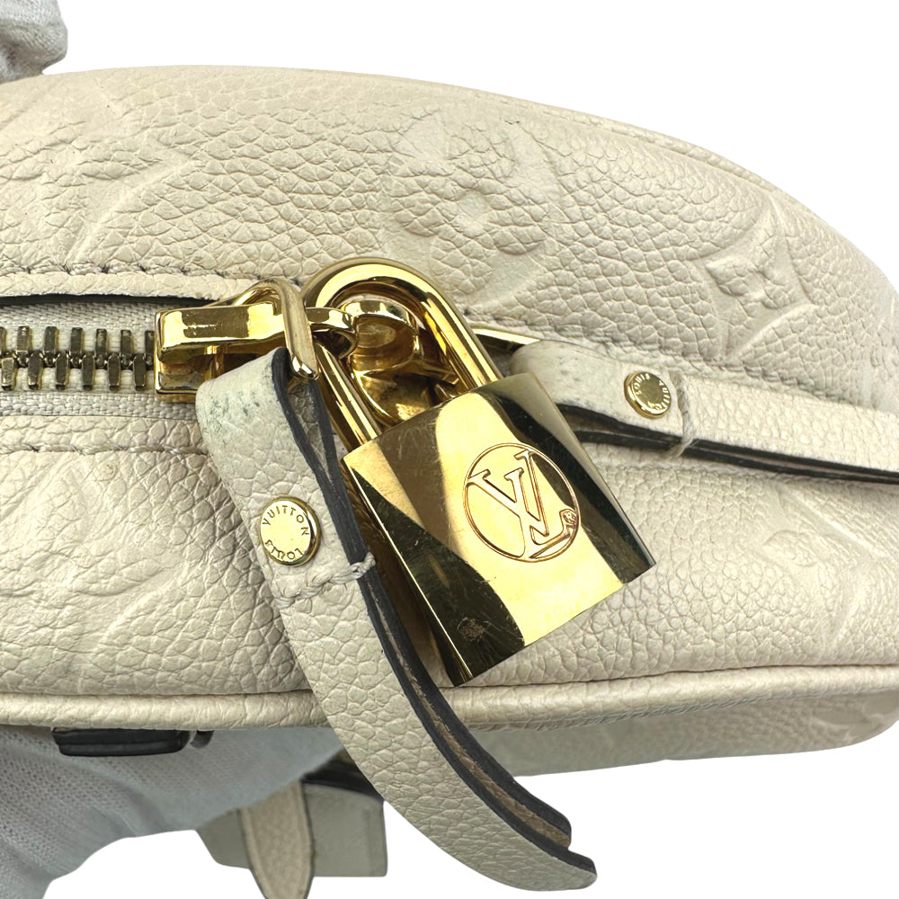LOUIS VUITTON Monogram Empreinte Boite Chapeau Souple Cream Bag LHQ675