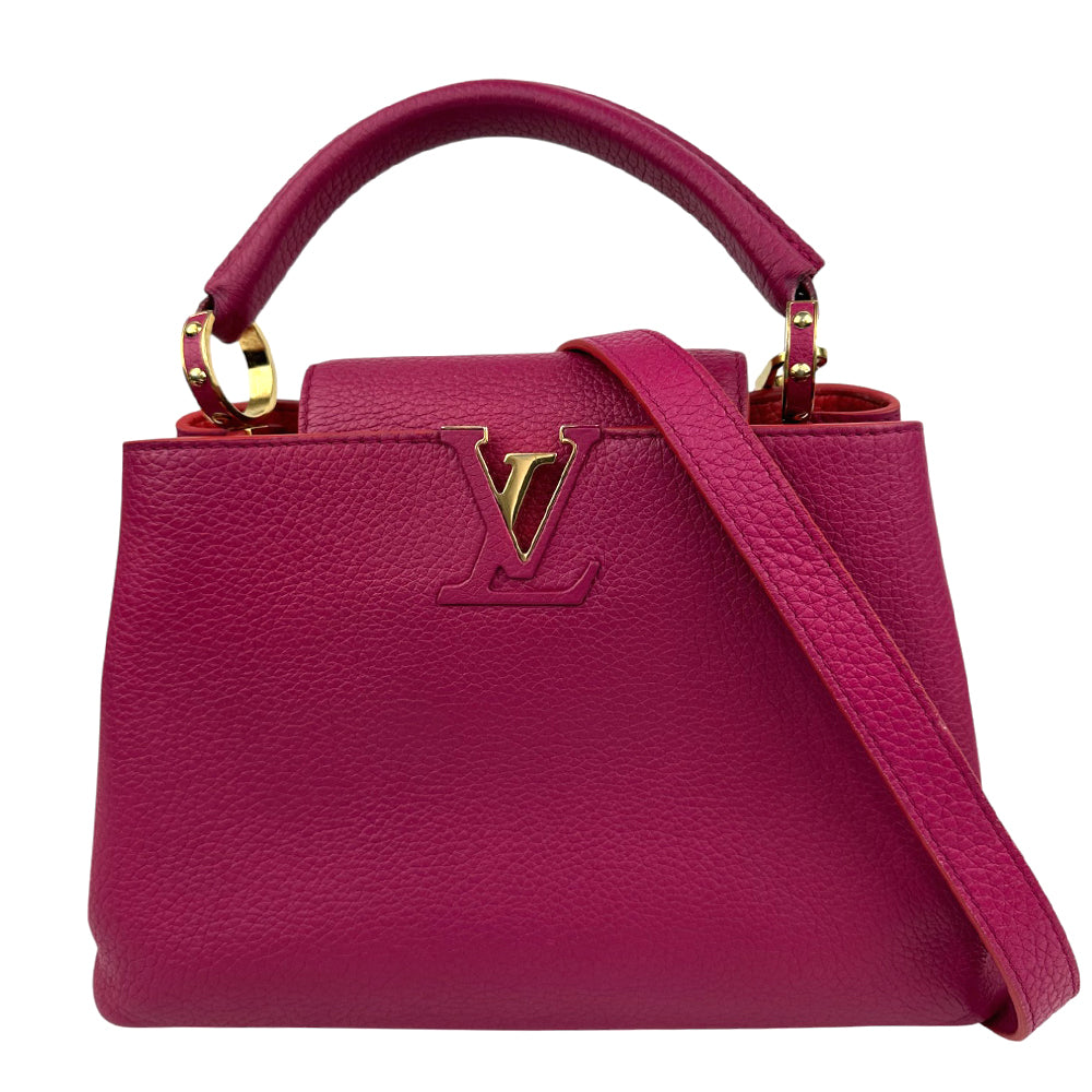 LOUIS VUITTON Capucines BB 2 Way Shoulder Bag Handbag Pink LHQ680