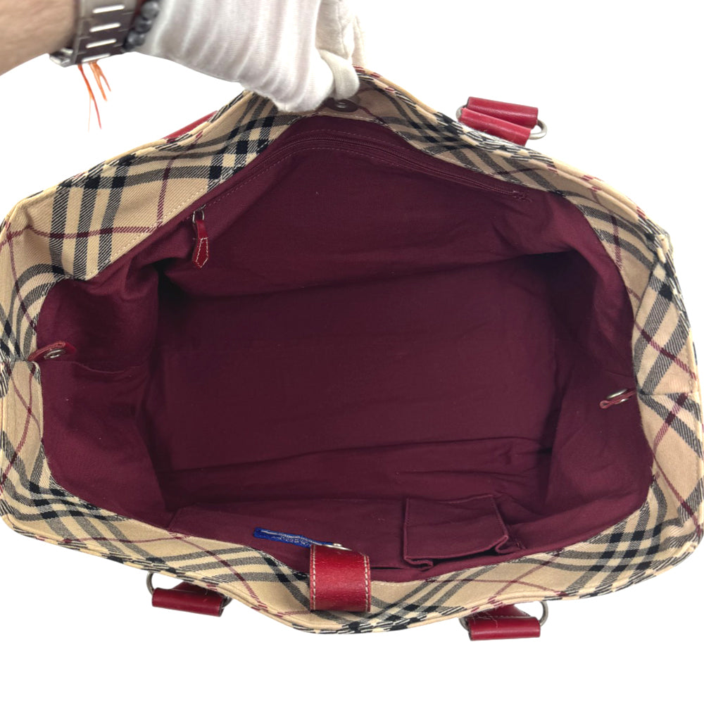 BURBERRY Blue Label Nova Check Beige Tote Bag LHQ685