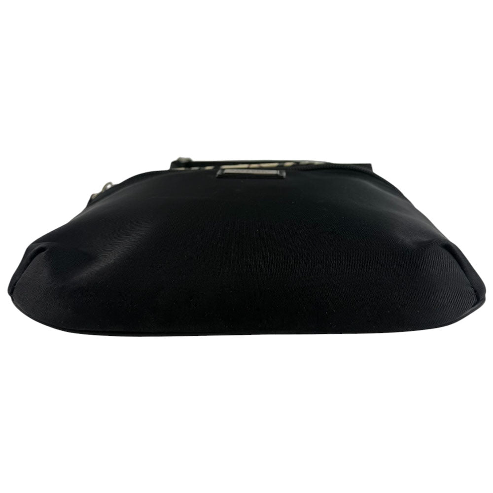 BURBERRY Black Label Nova Check Black Nylon Shoulder Bag LHQ693