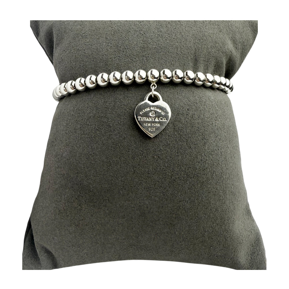 TIFFANY & Co. Return To Silver / Blue Diamond Bracelet LHQ694