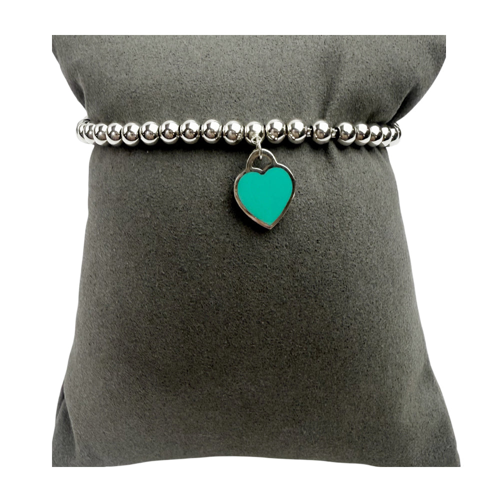 TIFFANY & Co. Return To Silver / Blue Diamond Bracelet LHQ694