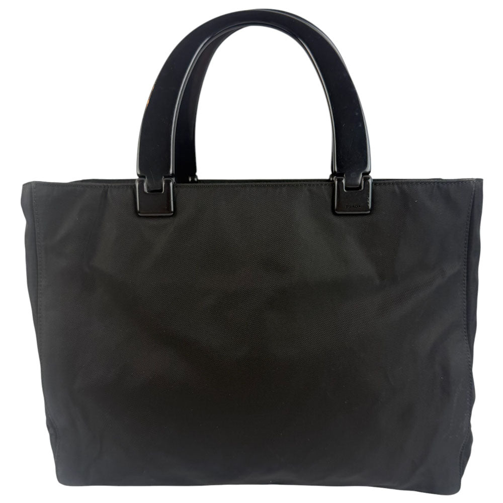 PRADA Black Nylon Tote Handbag LHQ699
