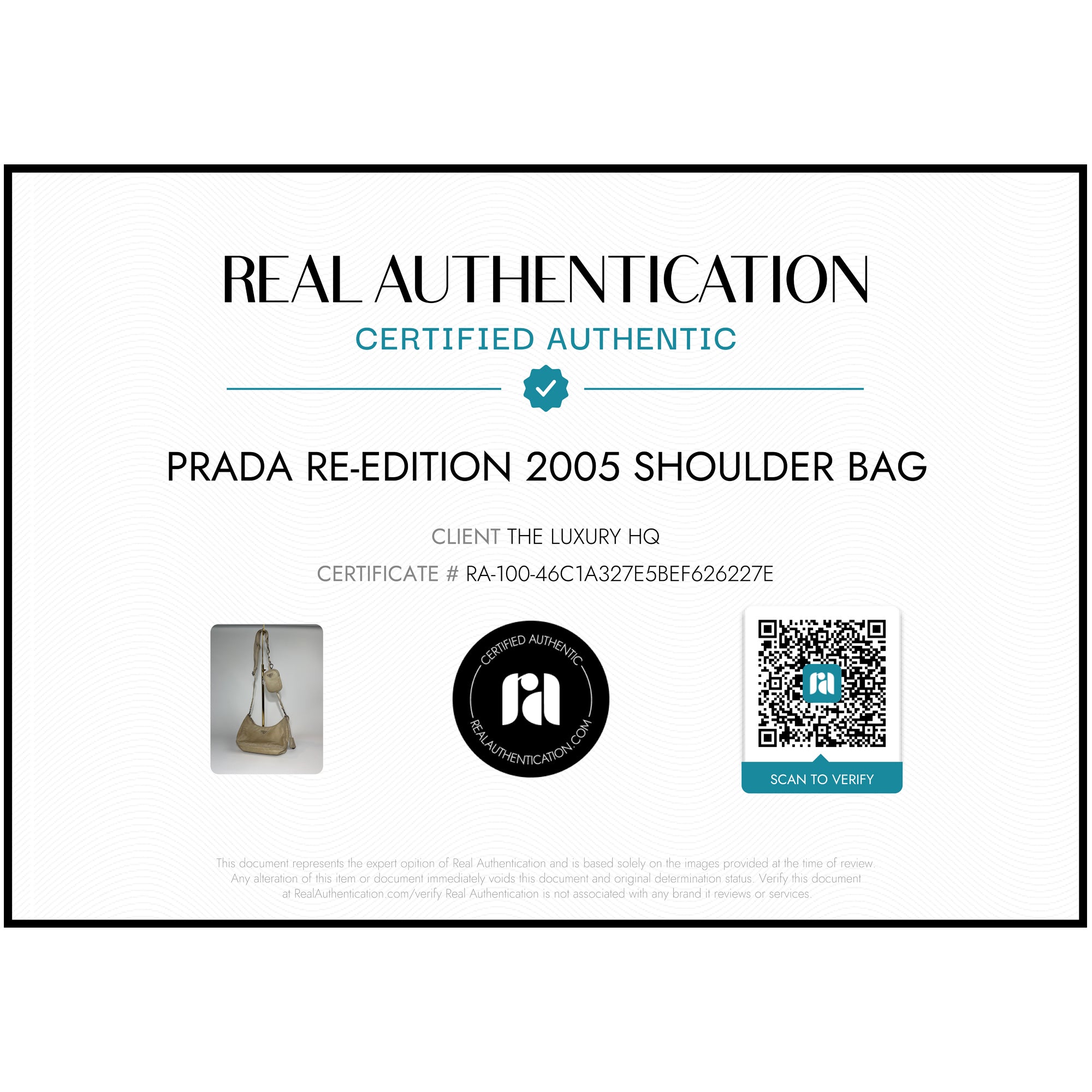 PRADA Re-Edition 2005 Bolso Crossbody Crema LHQ70