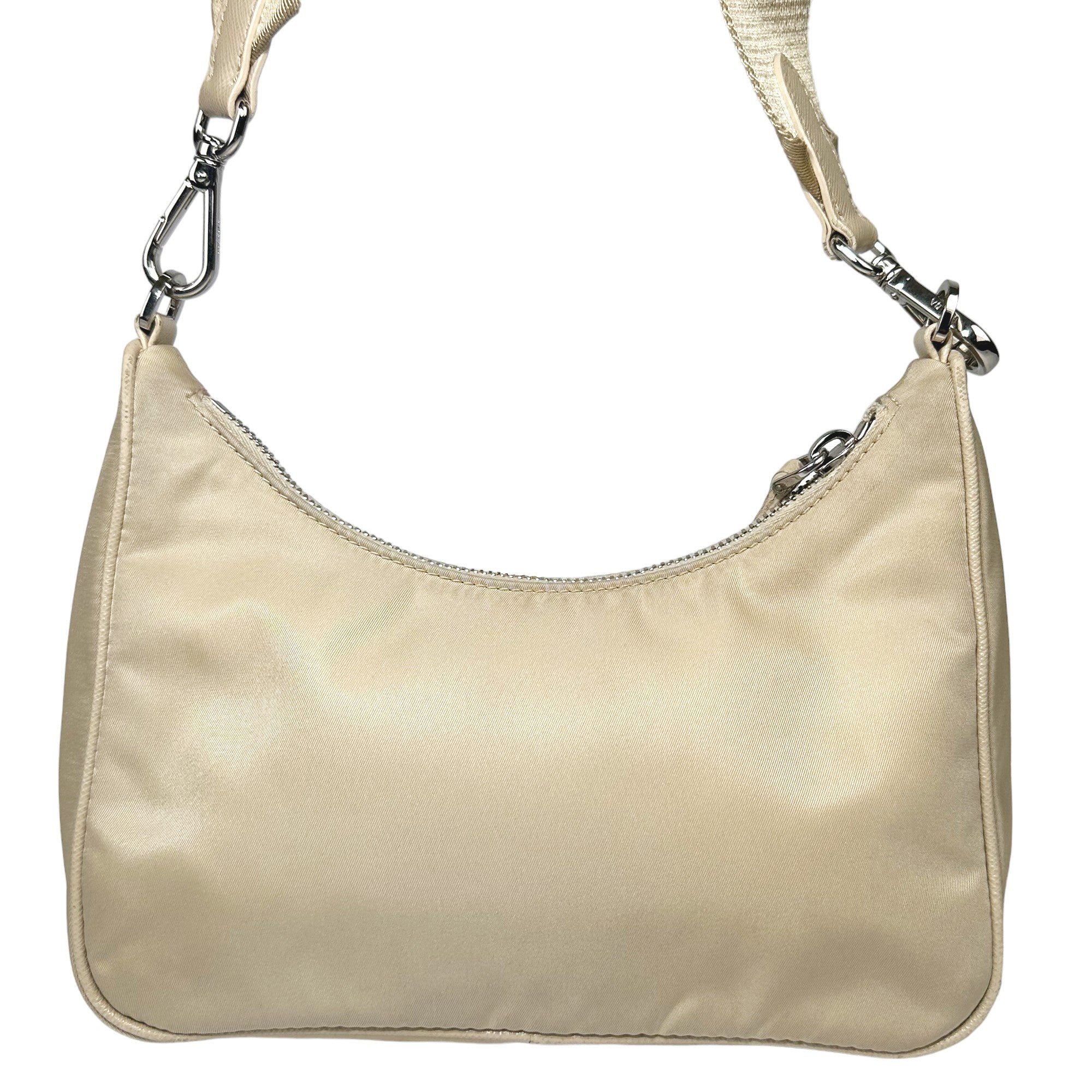 PRADA Re-Edition 2005 Schulter Crossbody Creme Tasche LHQ70