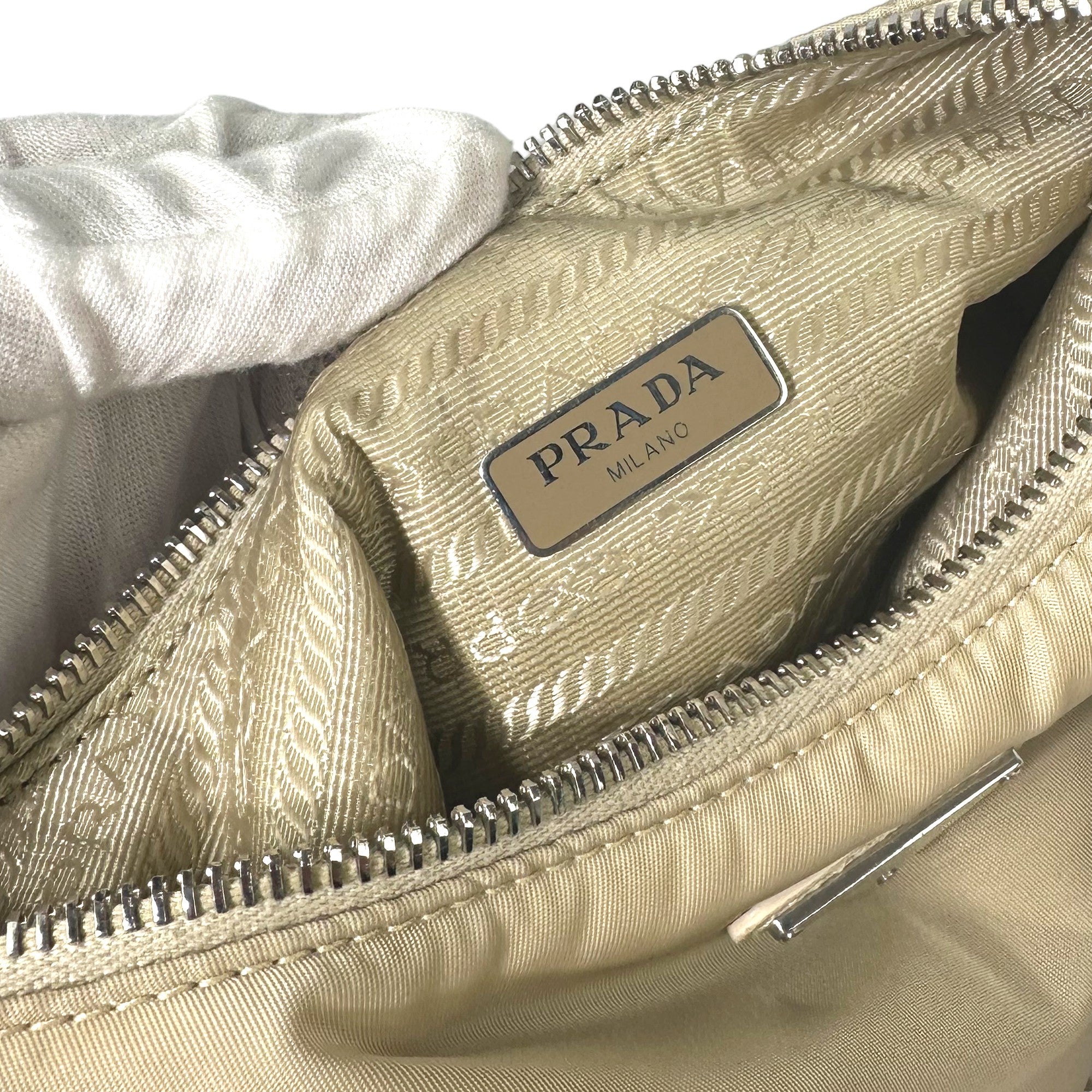 PRADA Re-Edition 2005 Borsa a tracolla crema LHQ70