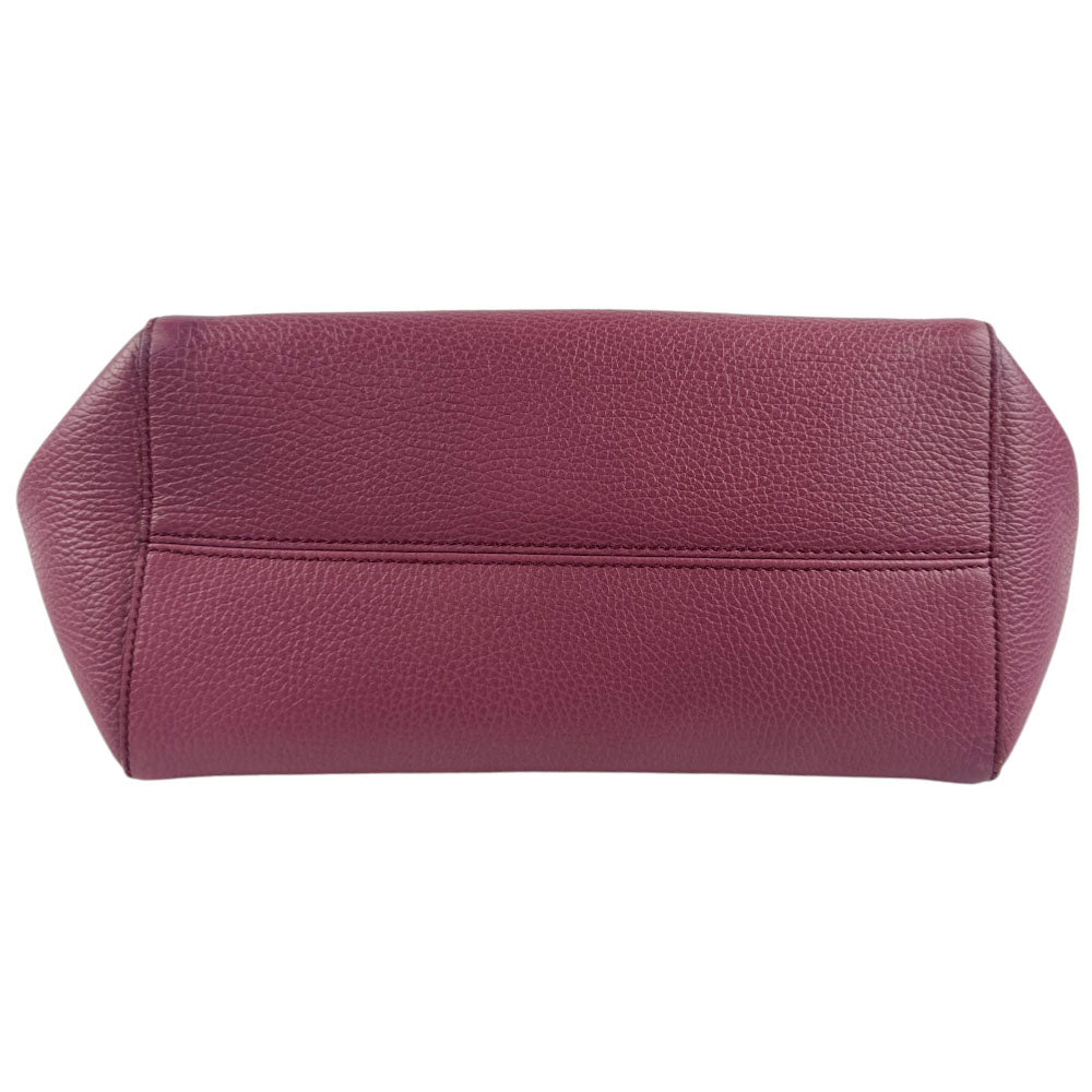 GUCCI Swing Purple Leather Tote Shoulder Bag LHQ701