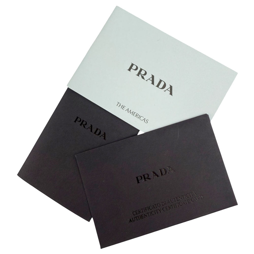 PRADA Cream Leather Shoulder Tote Bag LHQ704