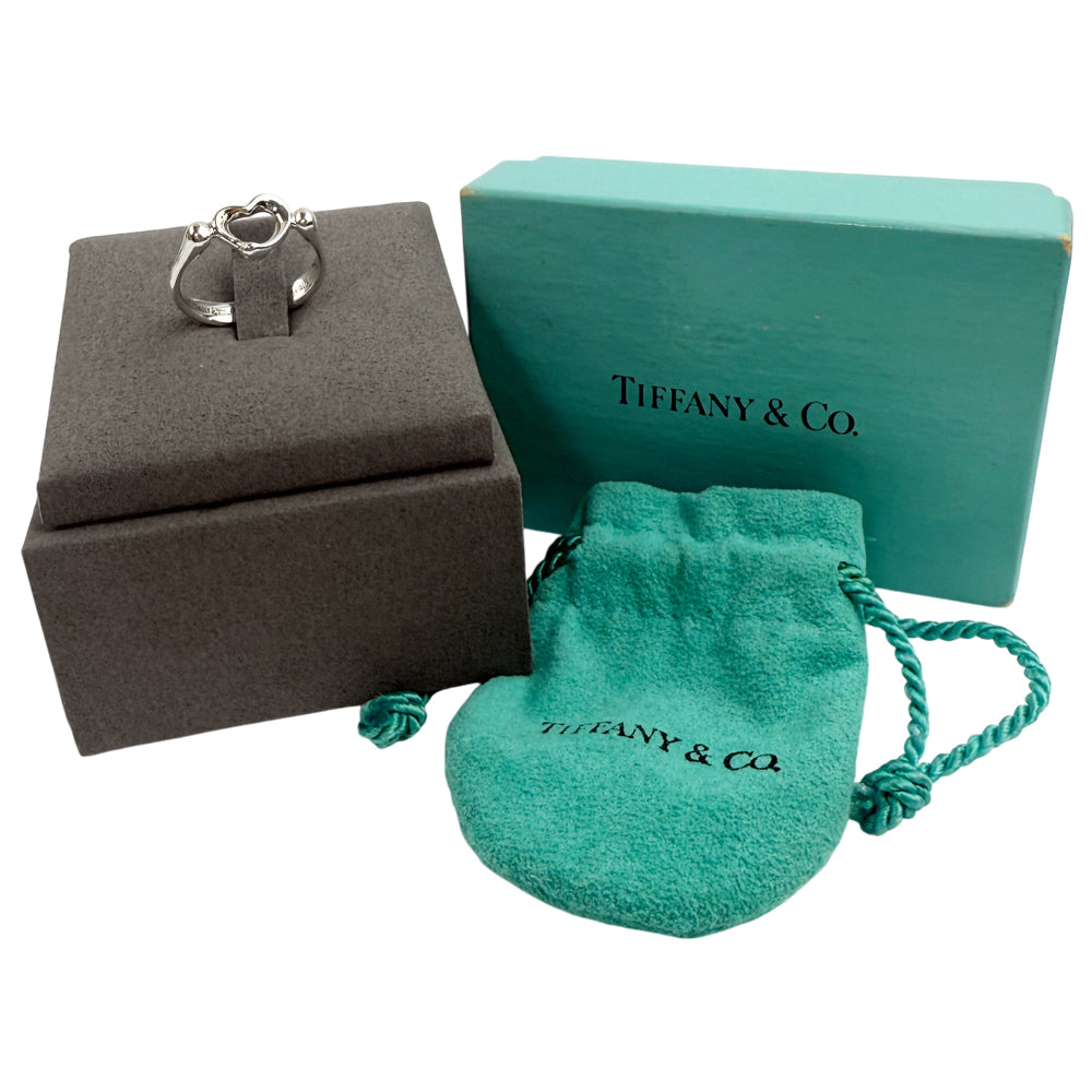 TIFFANY & CO Loving Hearts Silver Ring LHQ707