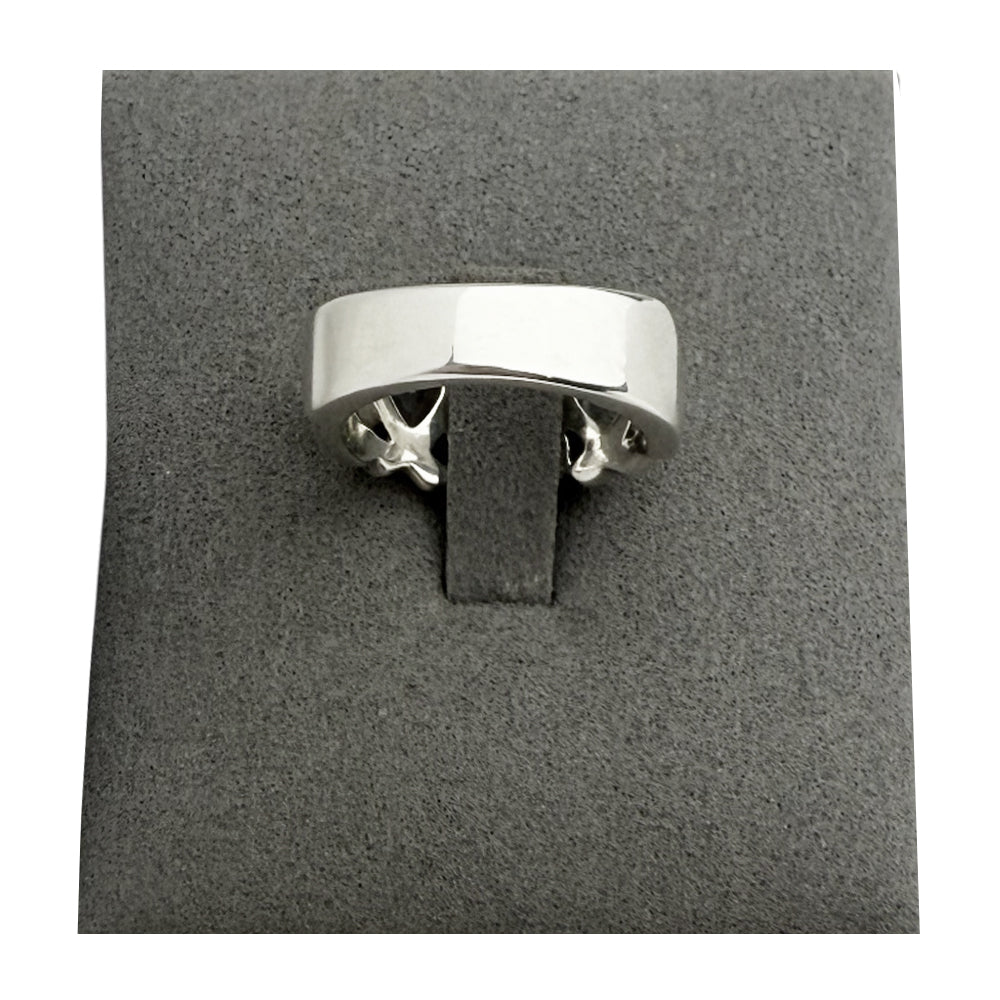 TIFFANY & CO Open Hearts Silver Ring LHQ710
