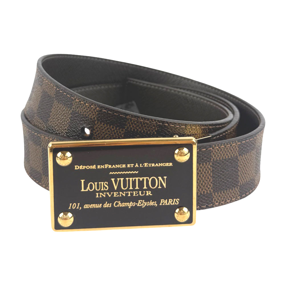 LOUIS VUITTON Damier Ebene Enventour Belt Size 100cm/40" LHQ712