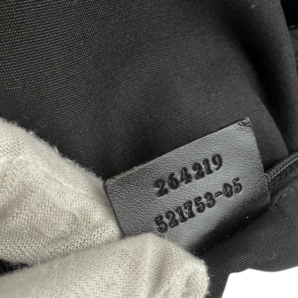 GUCCI GG Black Nylon Shoulder Bag LHQ731