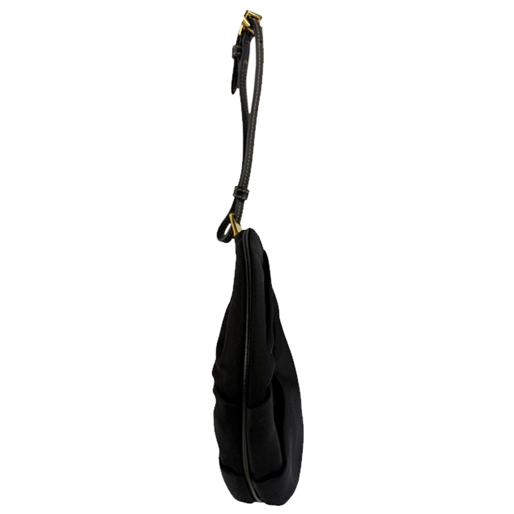 PRADA Black Nylon Clutch Wristlet Bag LHQ733