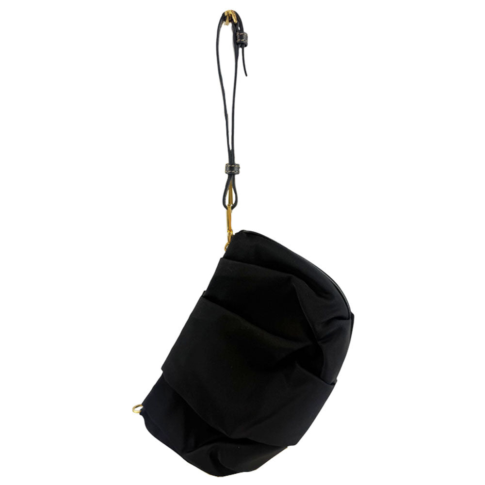 PRADA Black Nylon Clutch Wristlet Bag LHQ733