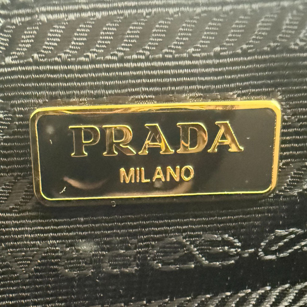 PRADA Black Nylon Clutch Wristlet Bag LHQ733