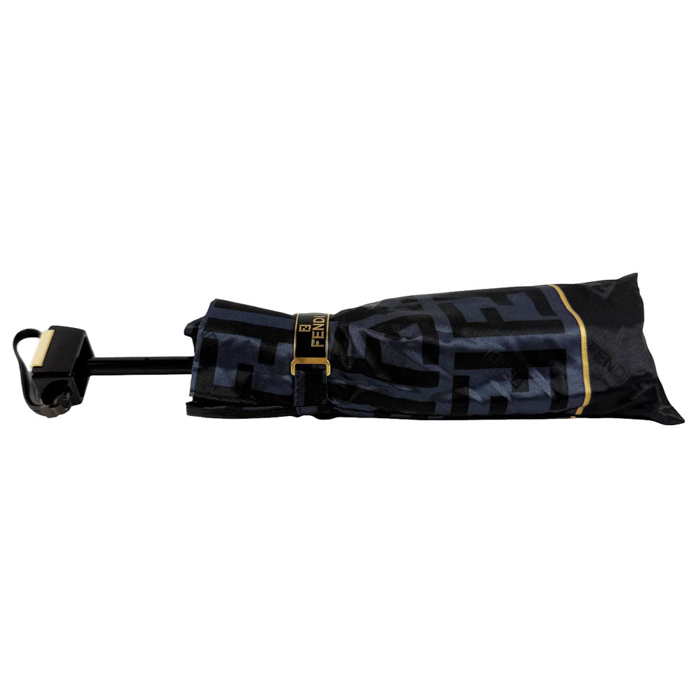 FENDI Zucca Navy/Purple Folding Umbrella LHQ744