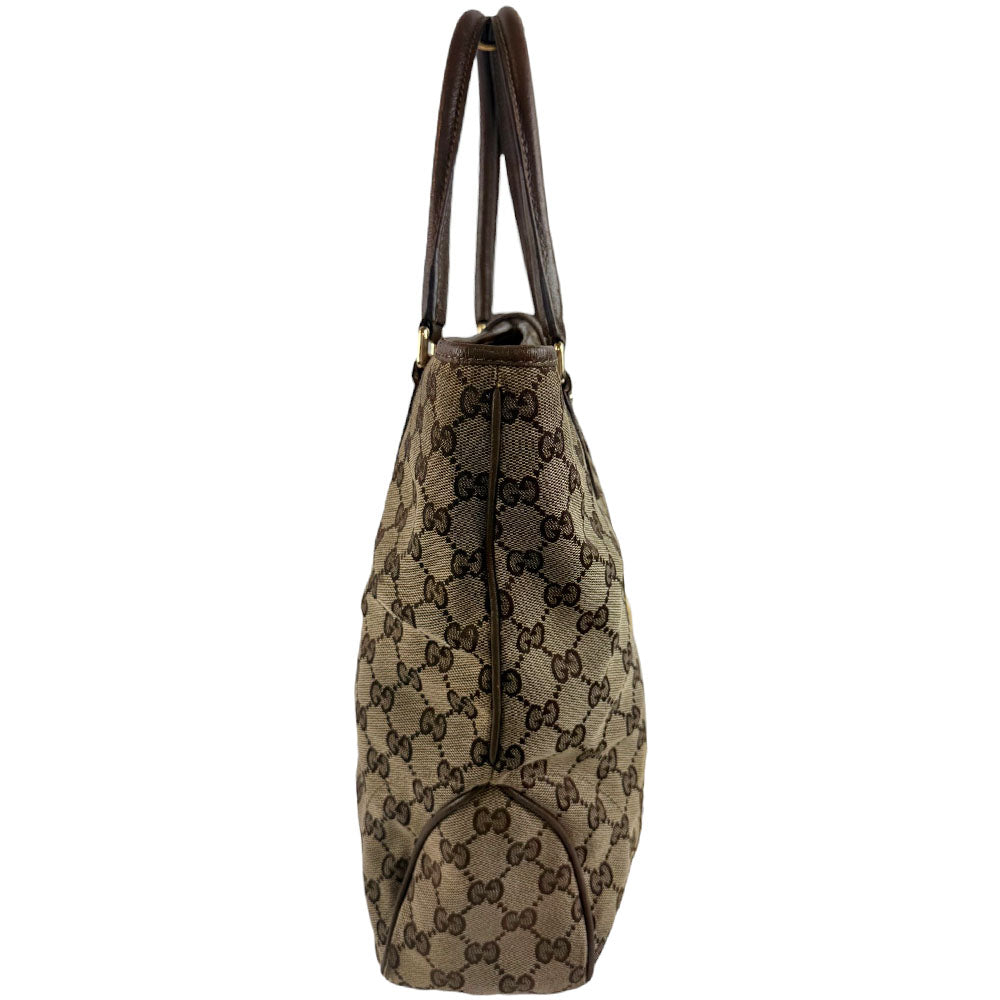 GUCCI GG Brown Canvas Jackie Tote Shoulder Bag LHQ753