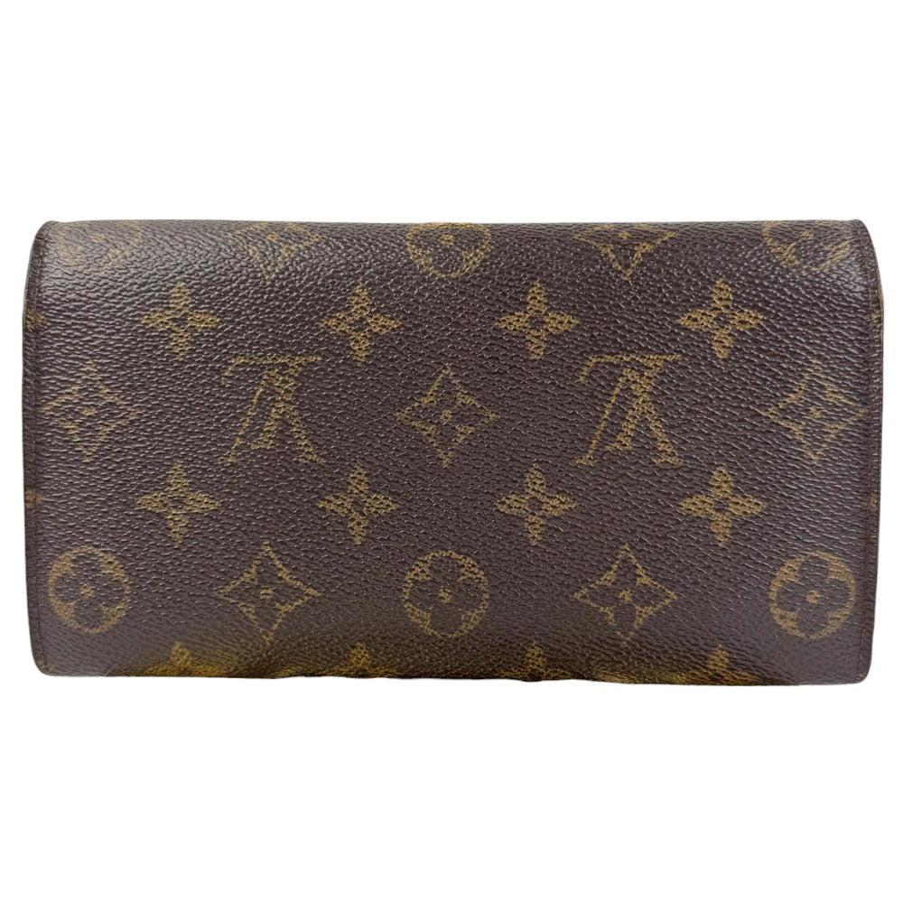 LOUIS VUITTON Monogram Brown Portefeuille Sarah Purse LHQ756