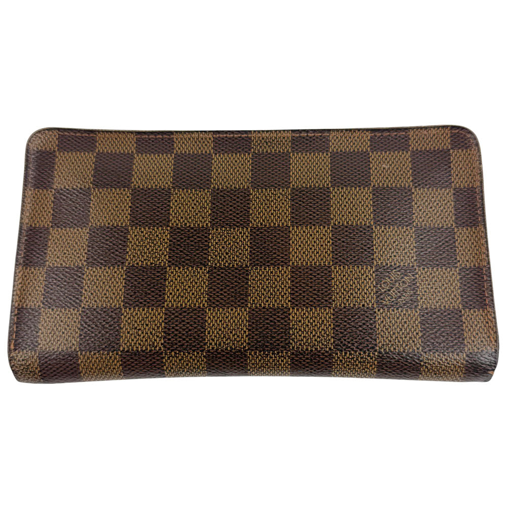 LOUIS VUITTON Damier Ebene Porte Monnaie Zippy Wallet Purse LHQ758