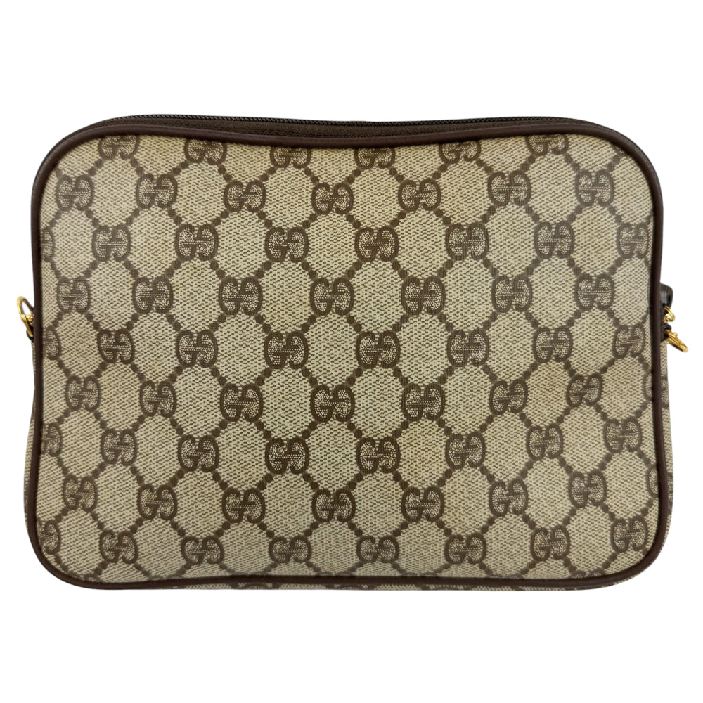GUCCI GG Supreme Brown Canvas Shoulder Bag LHQ770