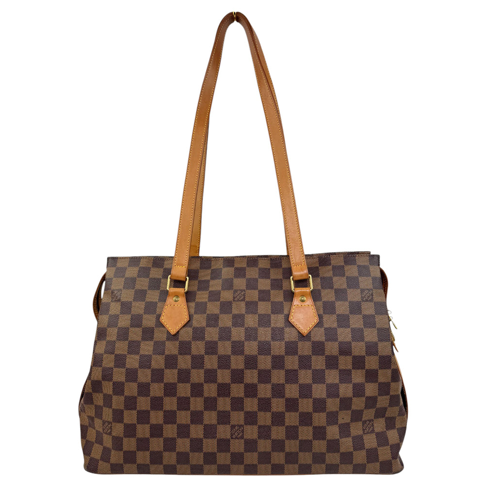 LOUIS VUITTON Columbine Damier Ebene Tote Shoulder Bag LHQ776
