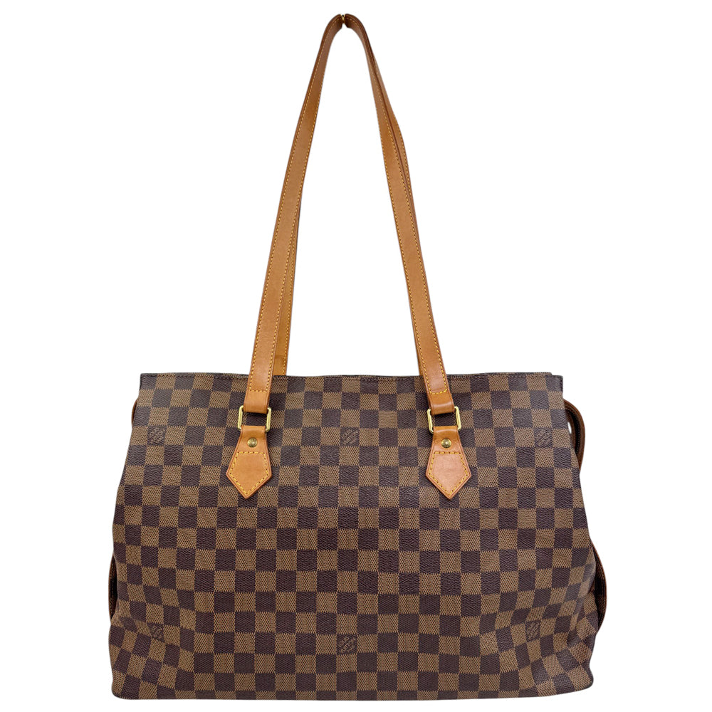 LOUIS VUITTON Columbine Damier Ebene Tote Shoulder Bag LHQ776