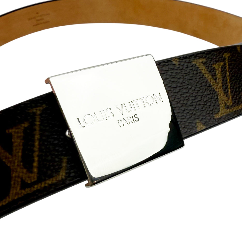 LOUIS VUITTON Monogram Santur Carre Men's Belt LHQ777