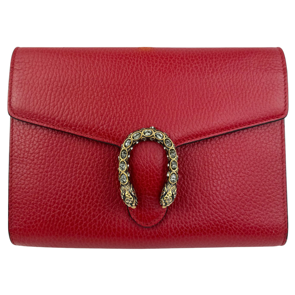 GUCCI Dionysus Red Shoulder Crossbody Bag LHQ797