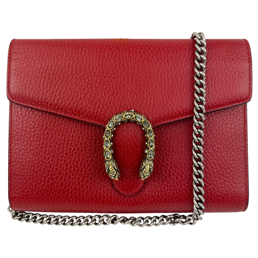 GUCCI Dionysus Red Shoulder Crossbody Bag LHQ797