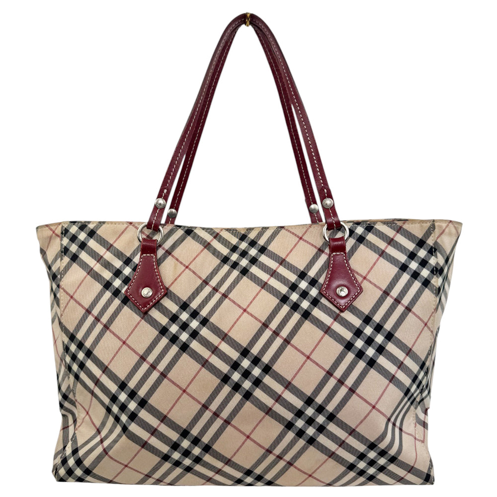 BURBERRY Nova Check Tote Blue Label Shoulder Bag LHQ807