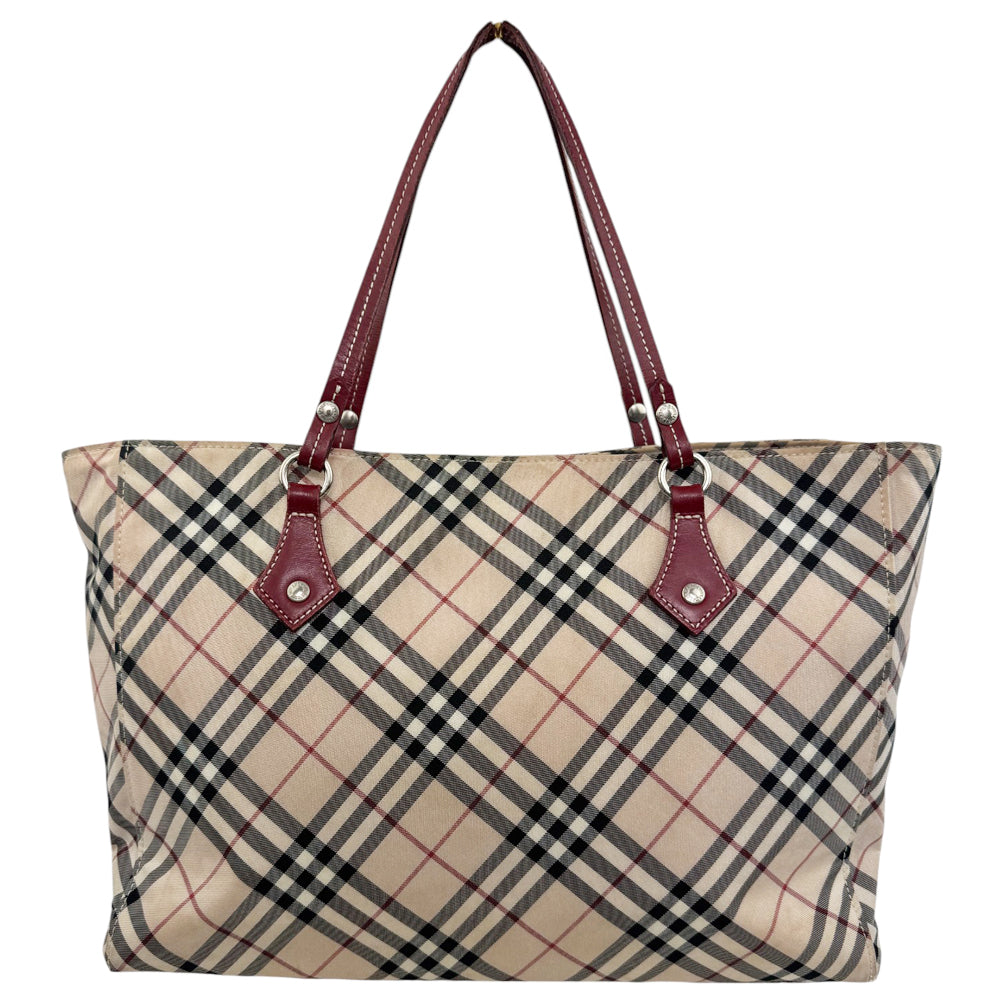 BURBERRY Nova Check Tote Blue Label Shoulder Bag LHQ807