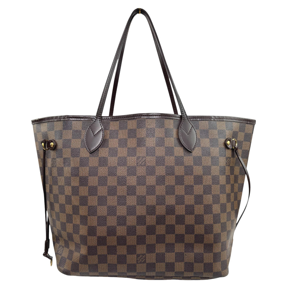 LOUIS VUITTON Neverfull MM Damier Ebene Tote Shoulder Bag LHQ819