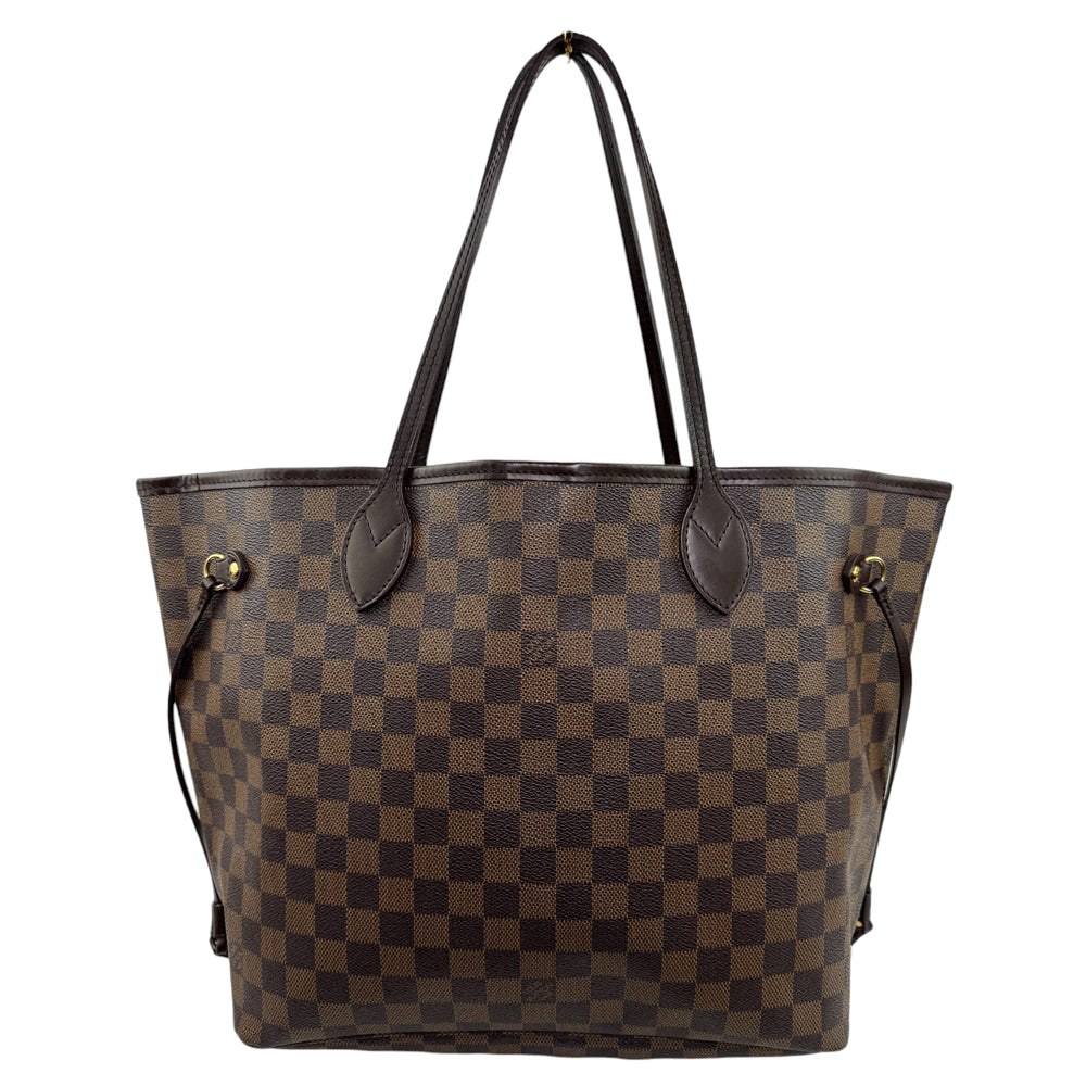 LOUIS VUITTON Neverfull MM Damier Ebene Tote Shoulder Bag LHQ819