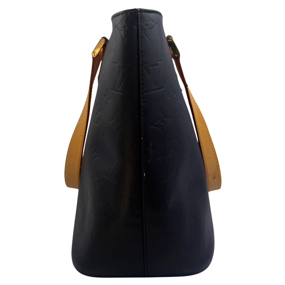 LOUIS VUITTON Houston Vernis Navy Tote Shoulder Bag LHQ820