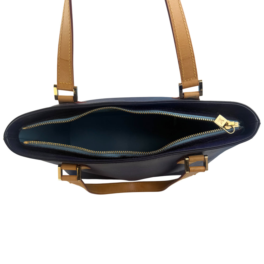 LOUIS VUITTON Houston Vernis Navy Tote Shoulder Bag LHQ820