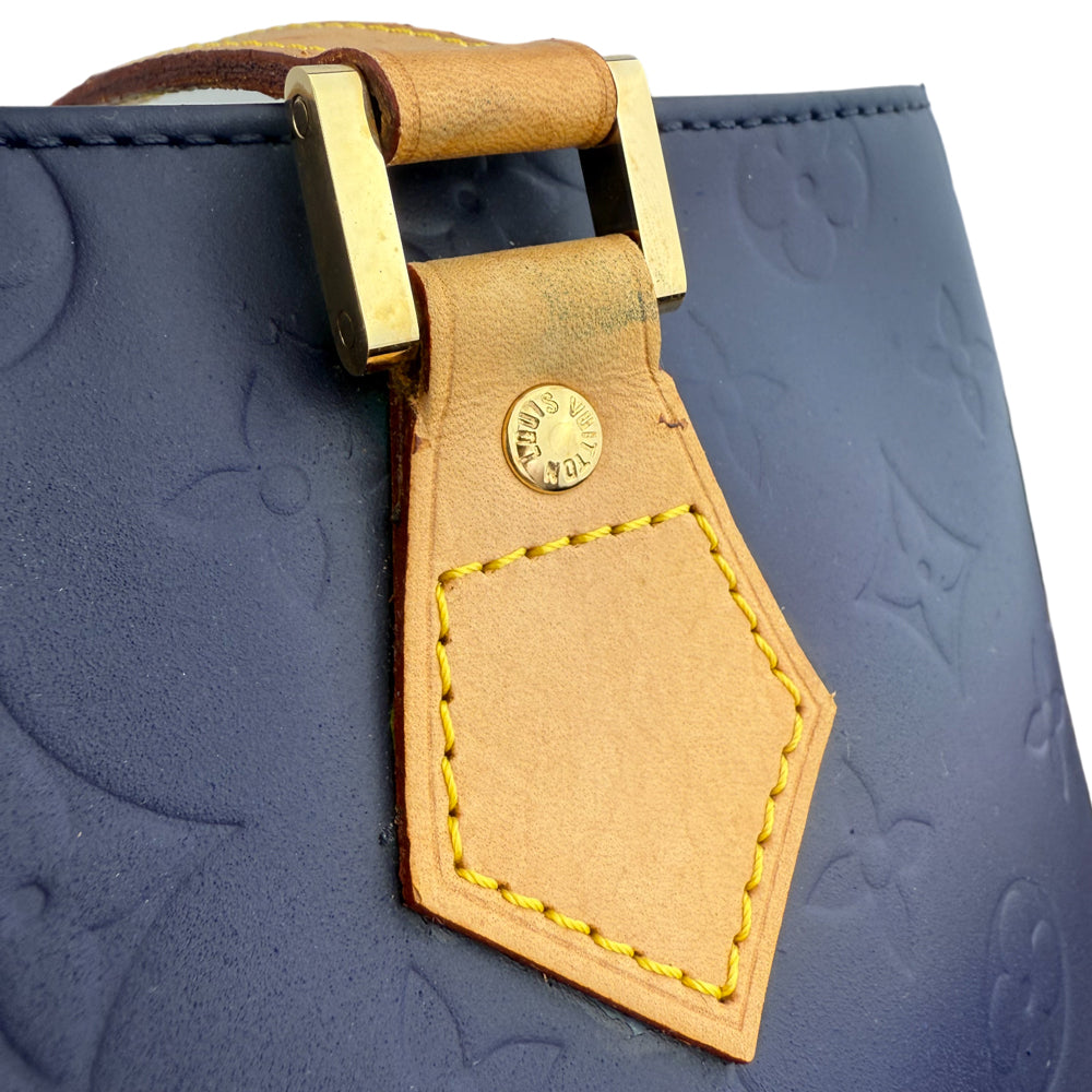 LOUIS VUITTON Houston Vernis Navy Tote Shoulder Bag LHQ820