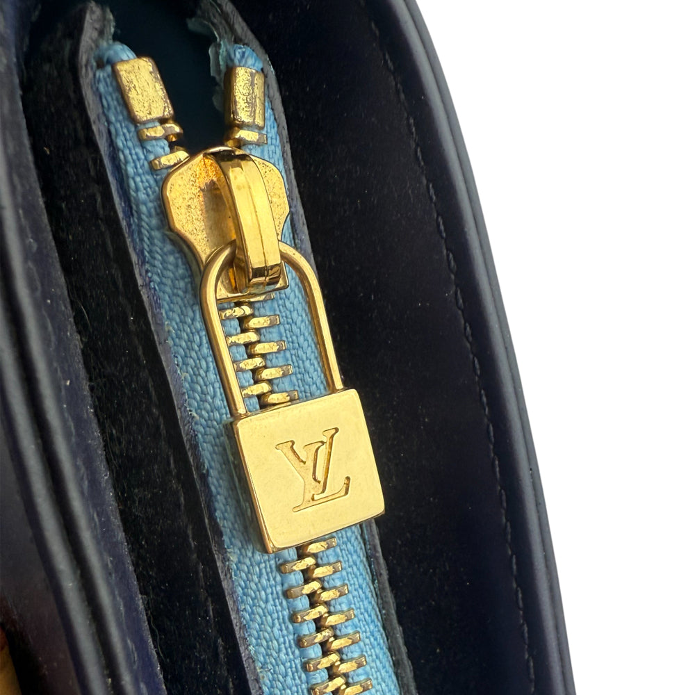 LOUIS VUITTON Houston Vernis Navy Tote Shoulder Bag LHQ820