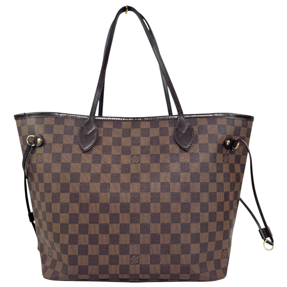 LOUIS VUITTON Neverfull MM Damier Ebene Shoulder Tote Bag LHQ833