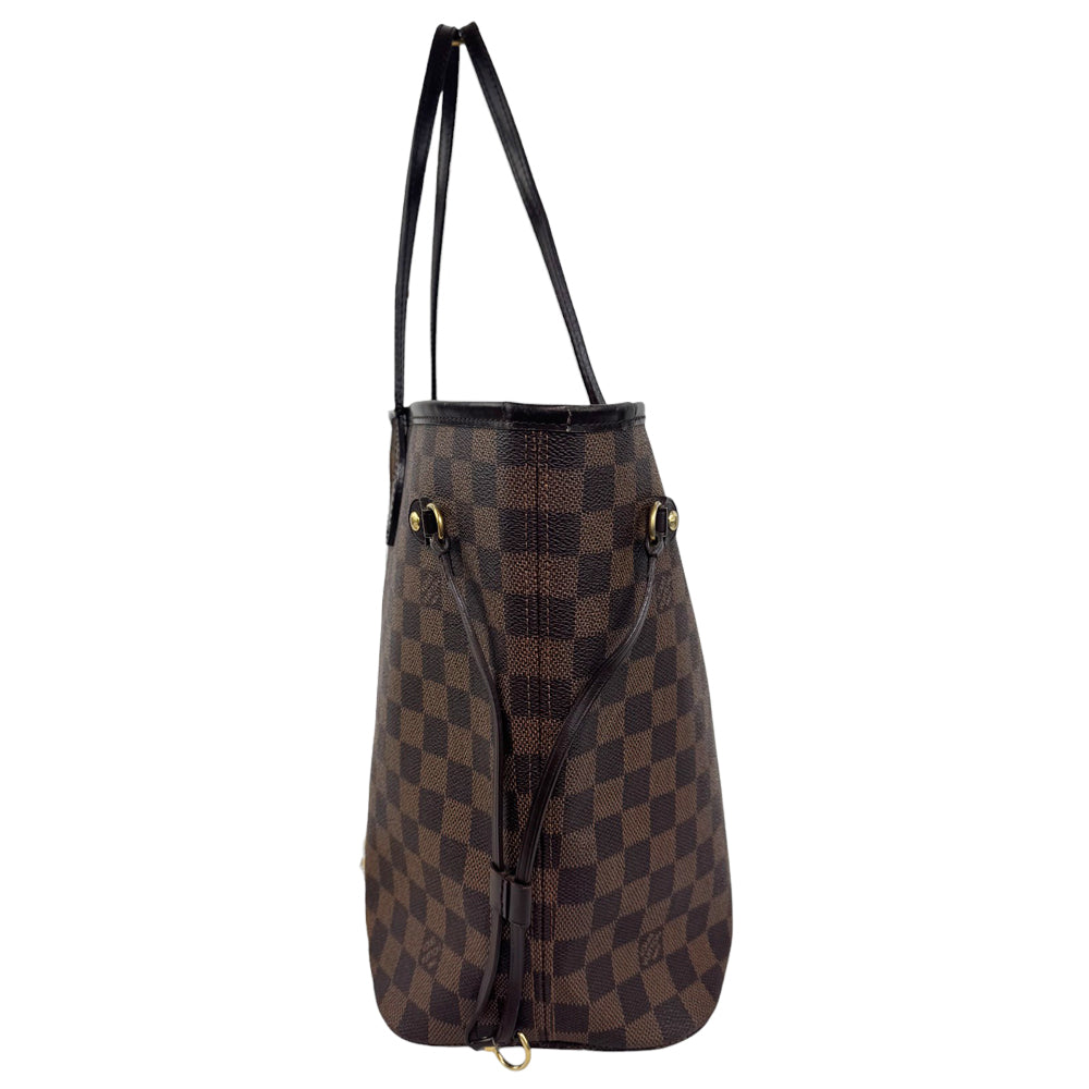 LOUIS VUITTON Neverfull MM Damier Ebene Shoulder Tote Bag LHQ833