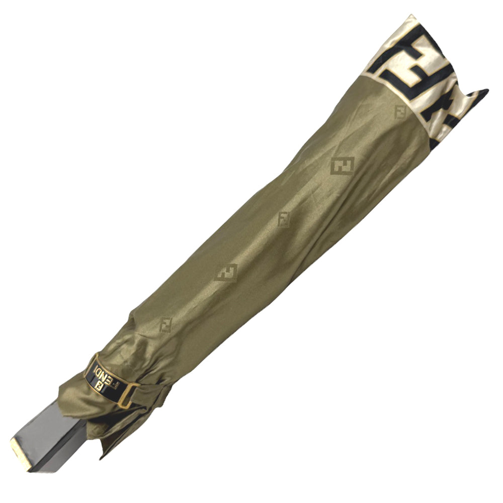 FENDI Brown Folding Umbrella LHQ838