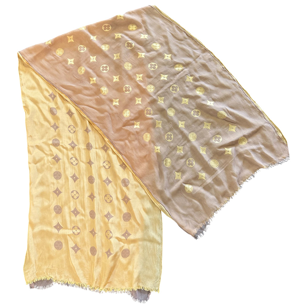 LOUIS VUITTON Silk Scarf LHQ847