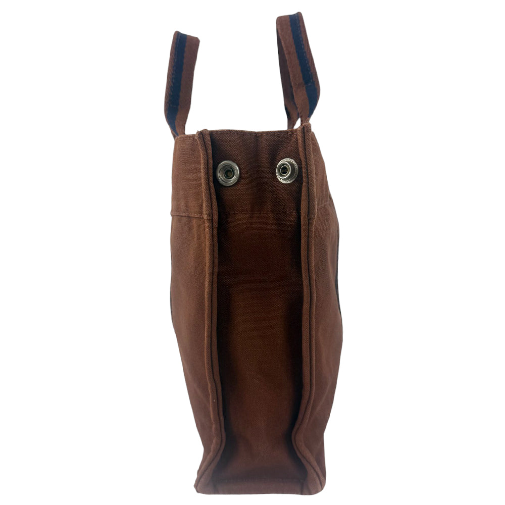 HERMES Fourre Tout Brown Canvas Tote Bag LHQ848