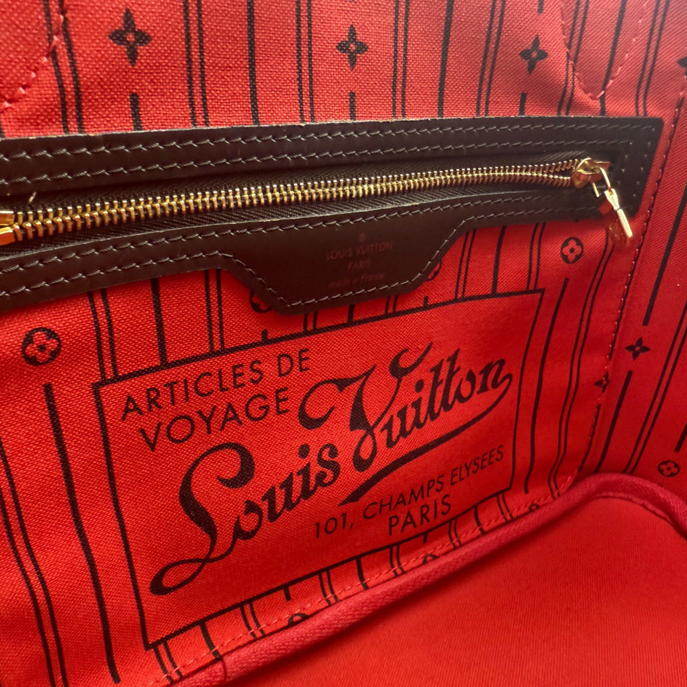 LOUIS VUITTON Neverfull PM Damier Ebene Shoulder Bag LHQ852