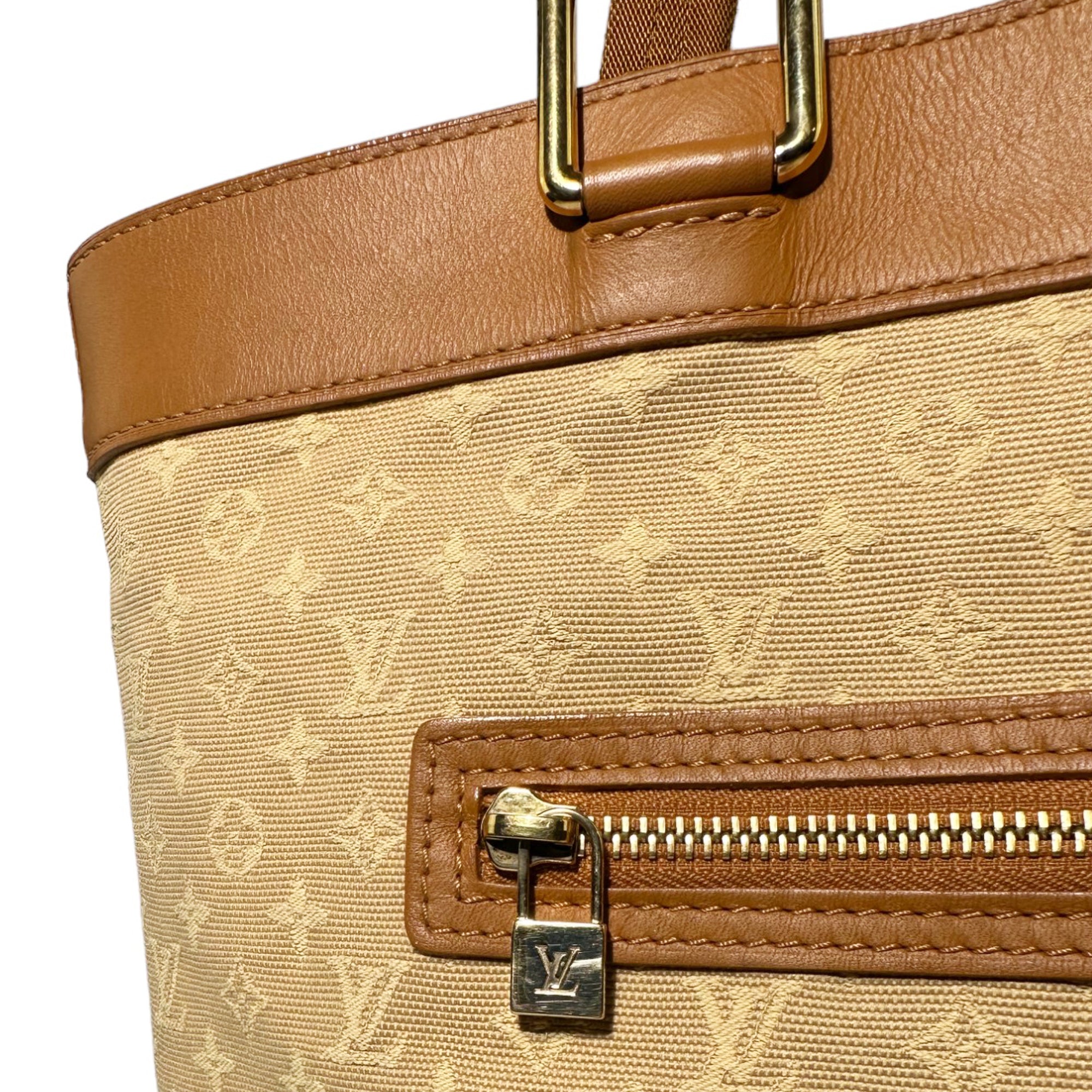 LOUIS VUITTON Lucille GM Beige Monograma Bolso LHQ86