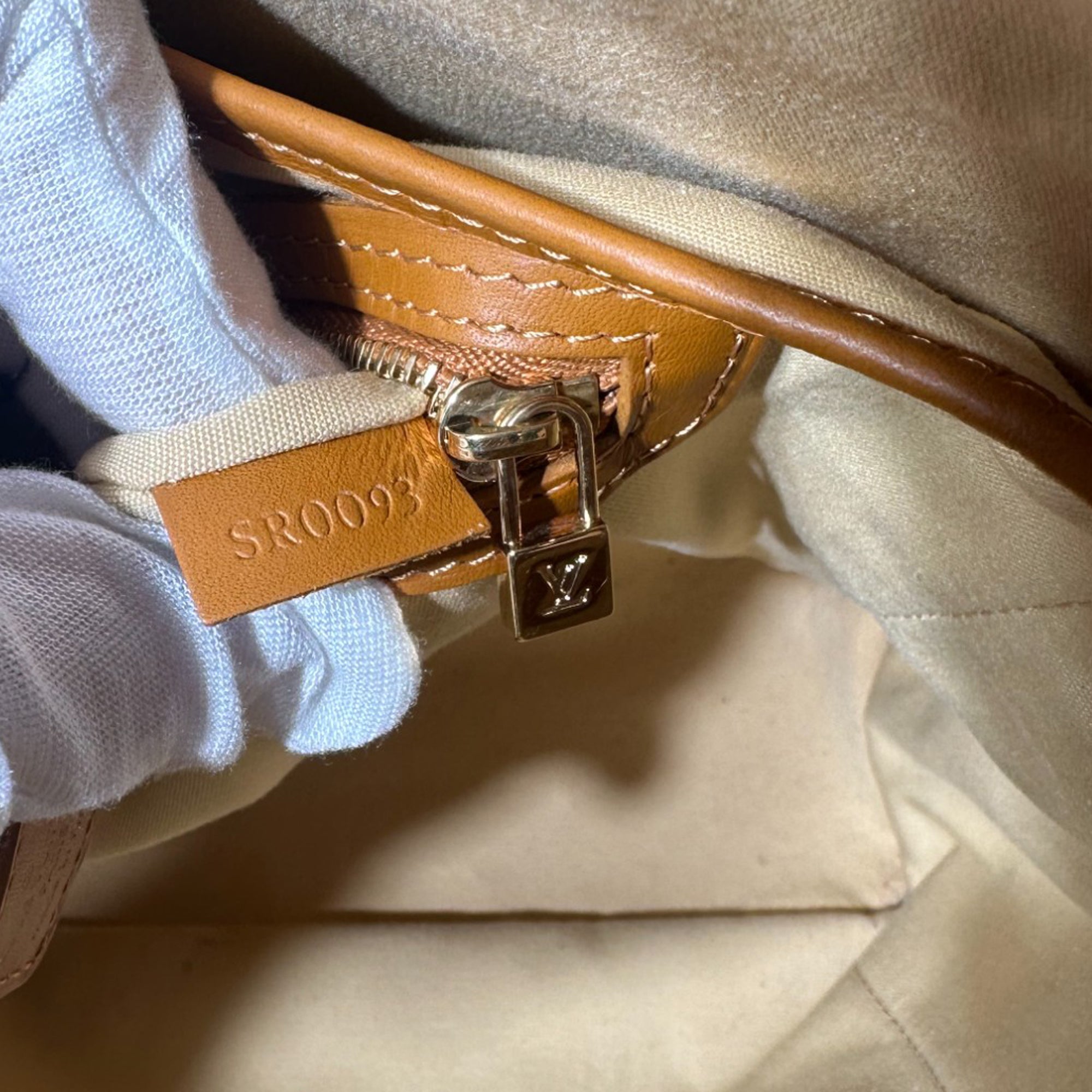 LOUIS VUITTON Lucille GM Beige Monogram Sac à main LHQ86