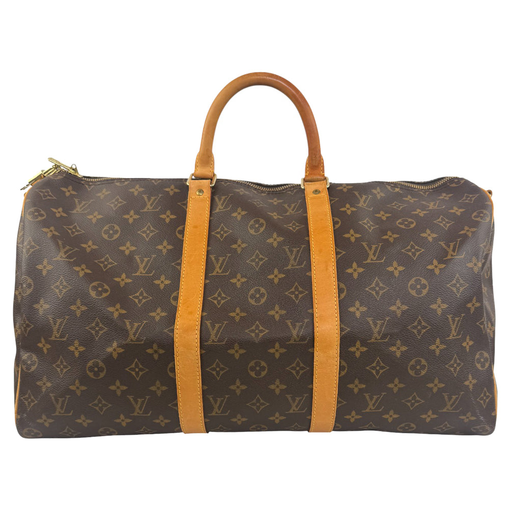 LOUIS VUITTON Monogram Keepall 50 Bandouliere Duffel Bag LHQ864