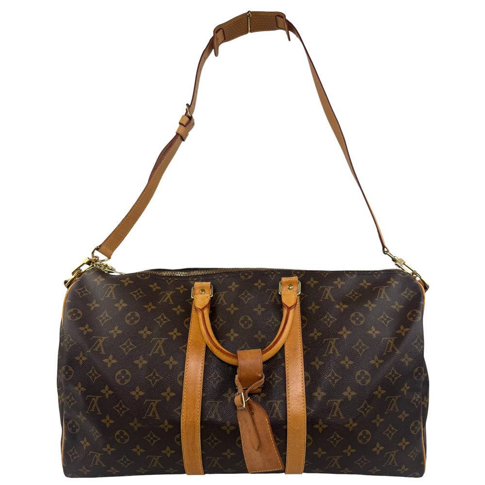 LOUIS VUITTON Monogram Keepall 50 Bandouliere Duffel Bag LHQ864