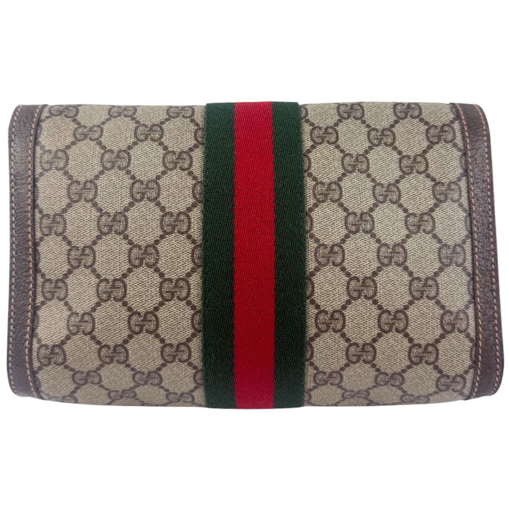 GUCCI GG Supreme Sherry Line Clutch Bag LHQ885