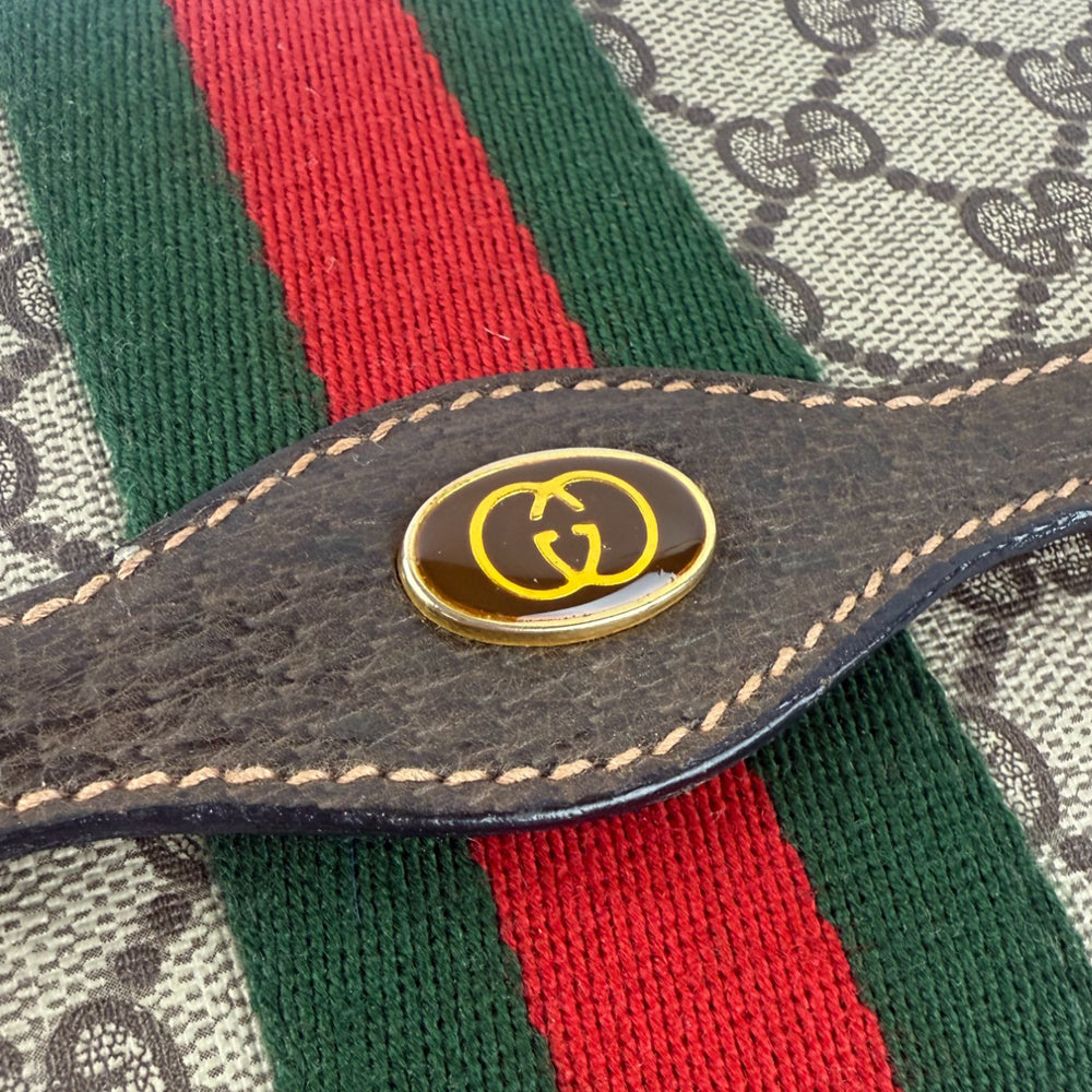 GUCCI GG Supreme Sherry Line Clutch Bag LHQ885